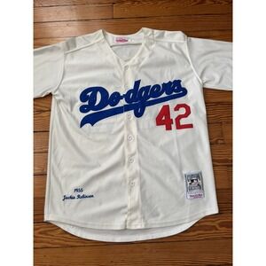 Mitchell & Ness‎ Cooperstown 1955 LA Dodgers Jackie Robinson Jersey Men 48